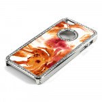 Wholesale iPhone 5 5S  Fusion Diamond Chrome Case (Orange MIX)